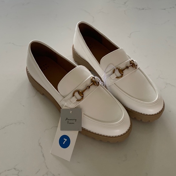 a new day Shoes - White Platform Loafers
